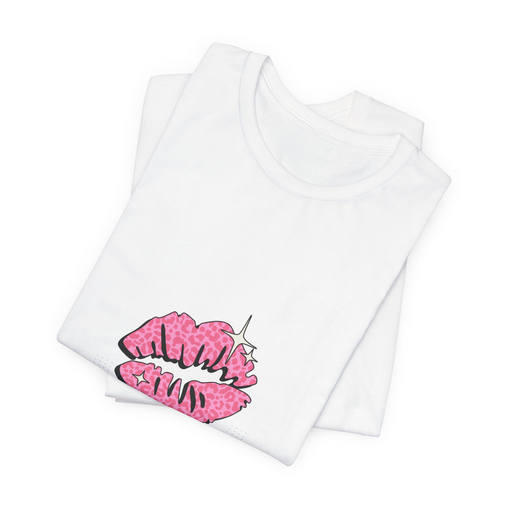 Good Vibes Lip Print Tee — "Good Vibes and Lip Gloss XOXO" Graphic T-Shirt