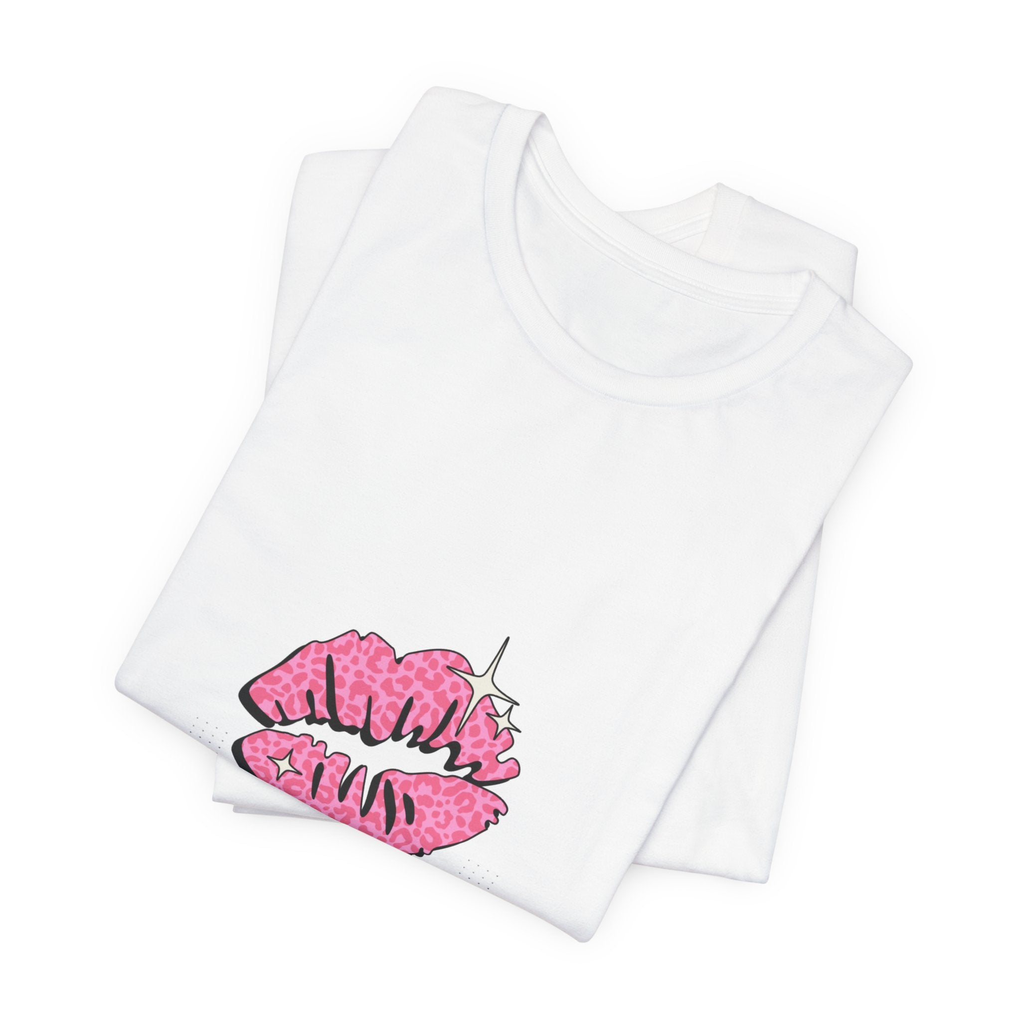 Good Vibes Lip Print Tee — "Good Vibes and Lip Gloss XOXO" Graphic T-Shirt