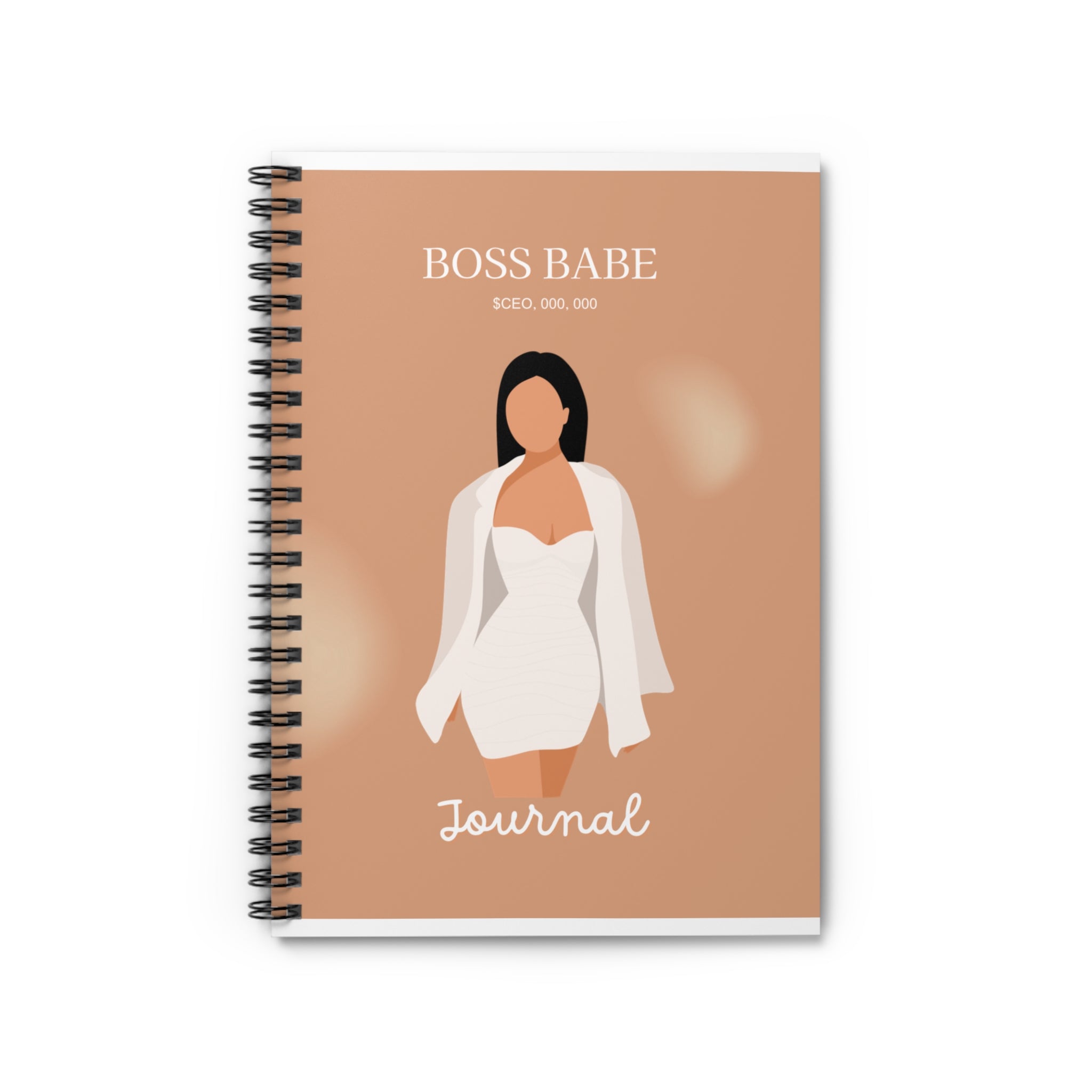 Boss Babe Journal Spiral Notebook — Feminine Empowerment Ruled Notebook