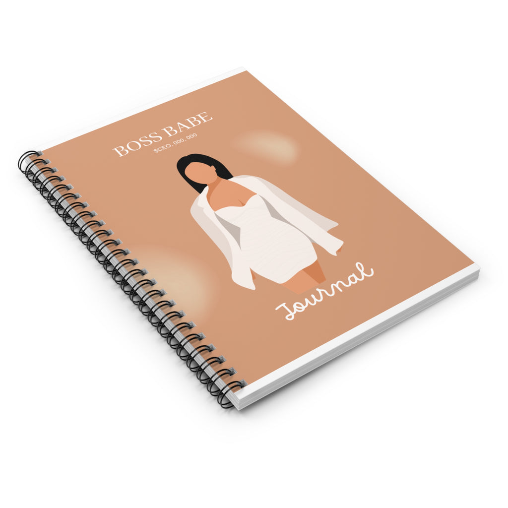 Boss Babe Journal Spiral Notebook — Feminine Empowerment Ruled Notebook