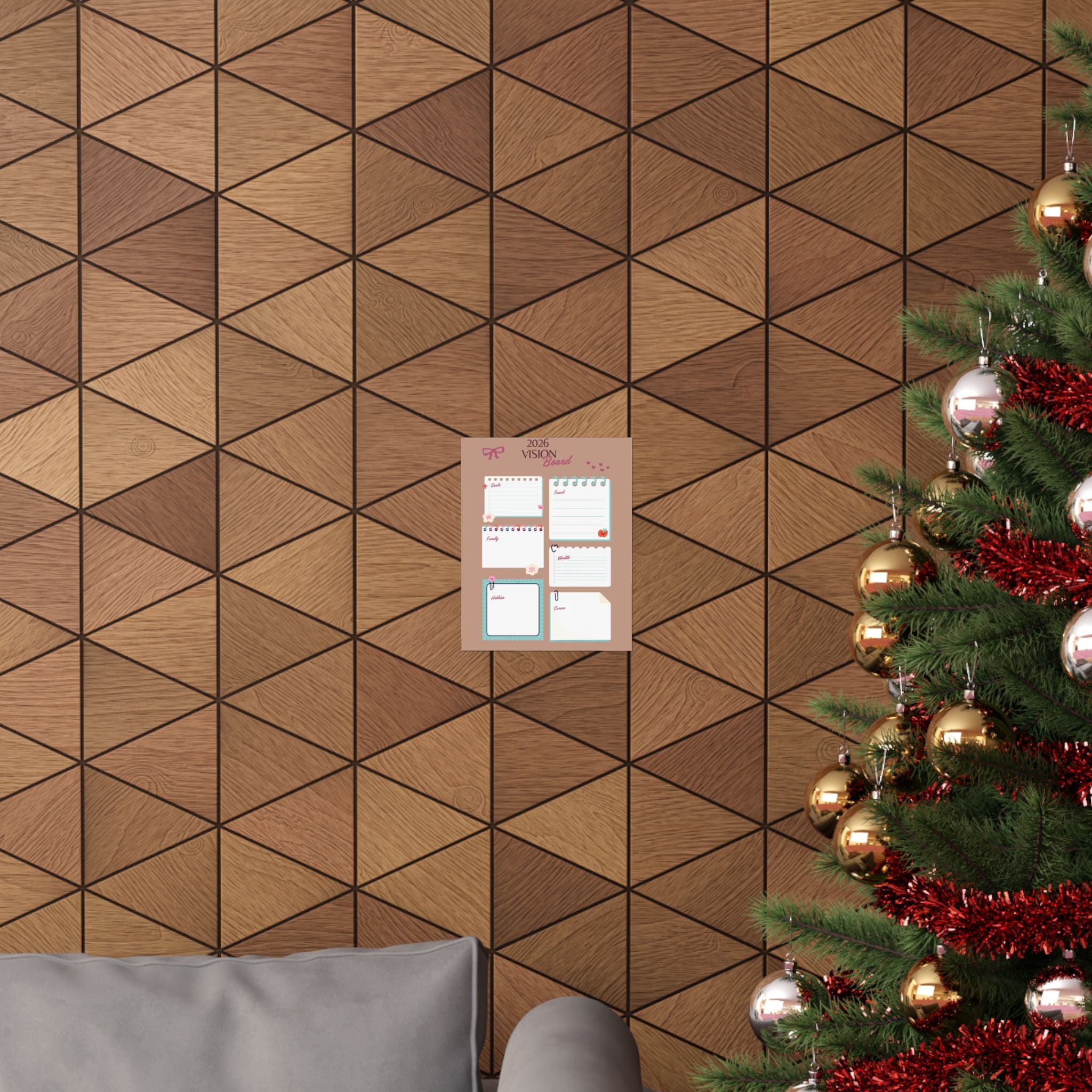 2026 Vision Board Matte Poster — Goal Planner Wall Print